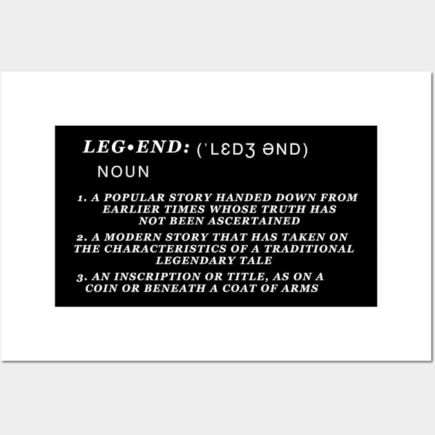 Legend Definition Essential Black Edition Wall Art by Clots